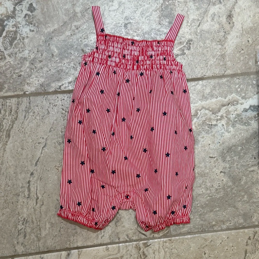 NWOT size 3-6 Month Red and White Striped Kids Romper